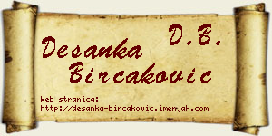 Desanka Birčaković vizit kartica